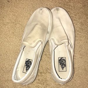 WHITE SLIP ON VANS